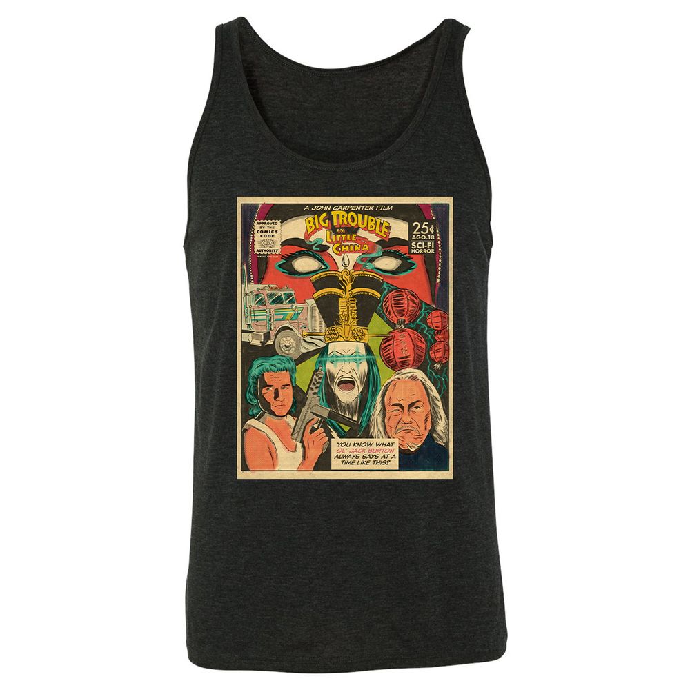 Unisex Jersey Tank - 9DB7TQLW - Charcoal Black Triblend - 5