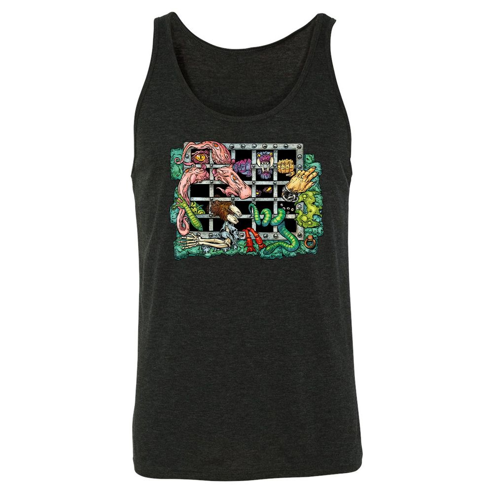 Unisex Jersey Tank - 4DWJ1735 - Charcoal Black Triblend - 5