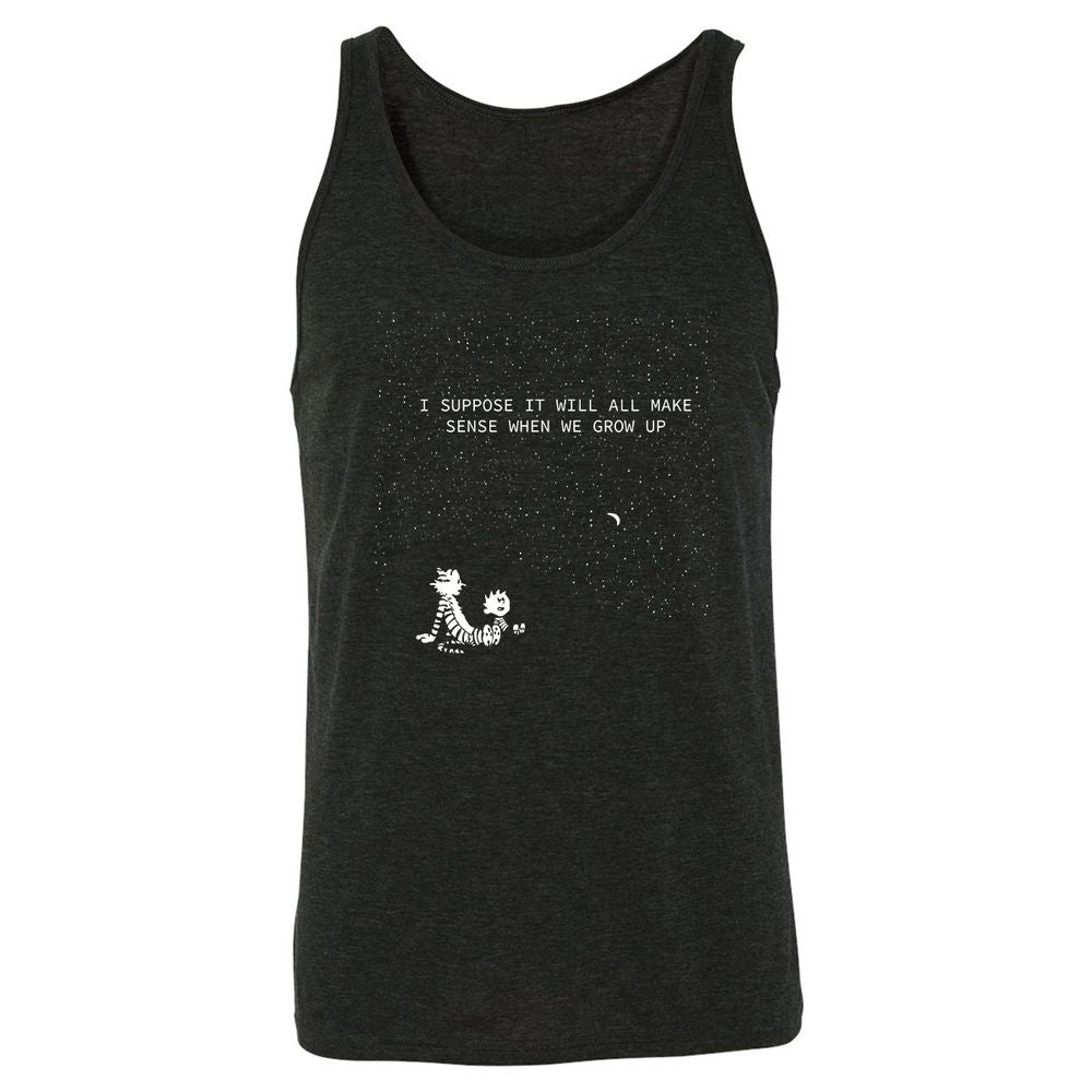 Calvin and Hobbes Stars - Charcoal Black Triblend - 5