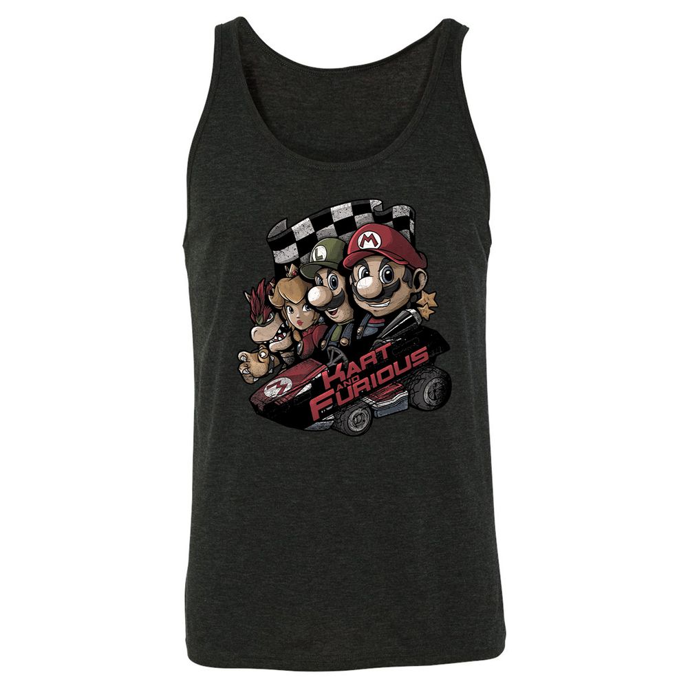 Unisex Jersey Tank - C4R9AFZ1 - Charcoal Black Triblend - 5