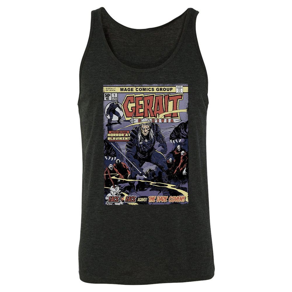 Unisex Jersey Tank - UD9VZRKG - Charcoal Black Triblend - 5