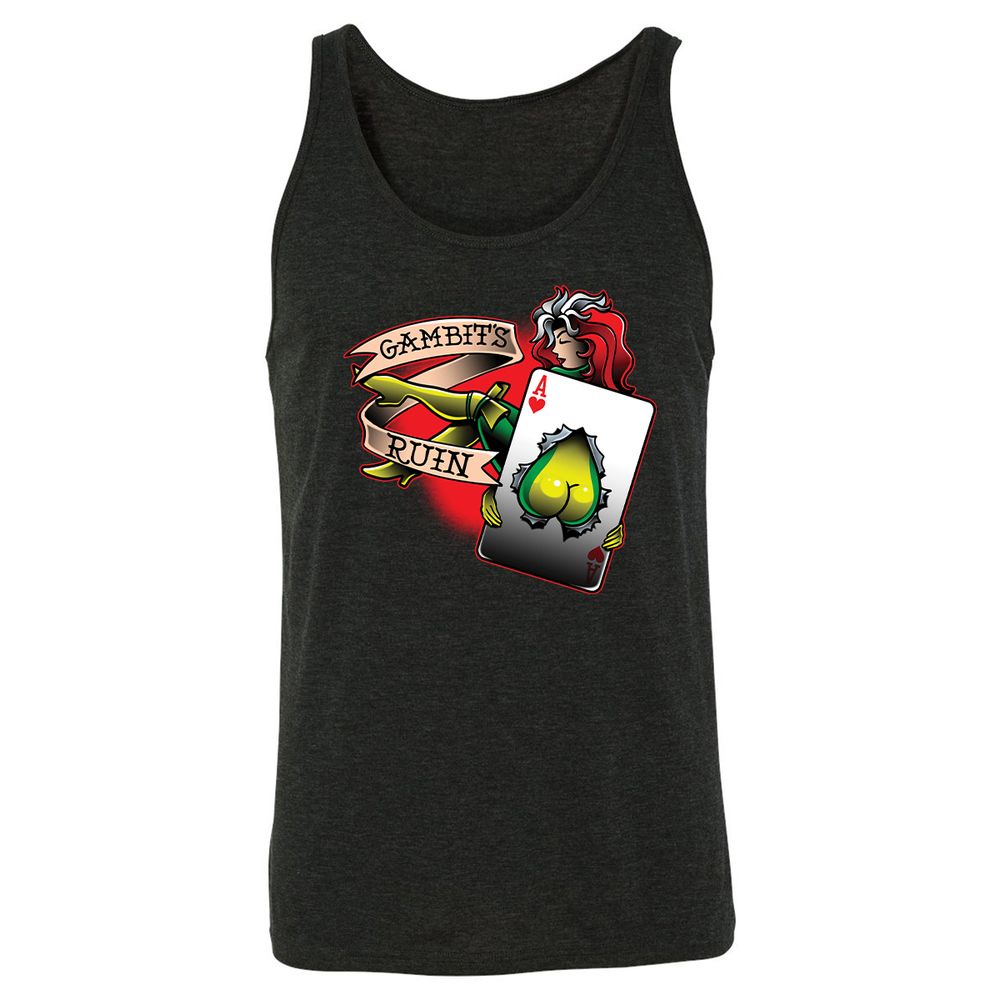 Unisex Jersey Tank - W554AU5U - Charcoal Black Triblend - 5