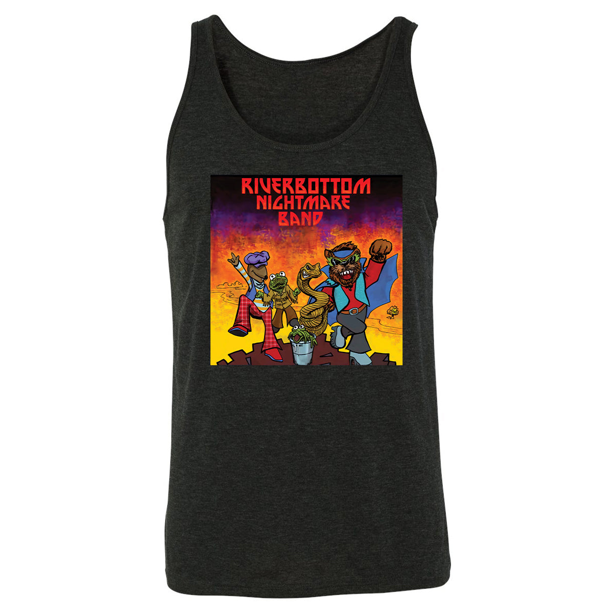 Unisex Jersey Tank - C973VP3C - Charcoal Black Triblend - 5