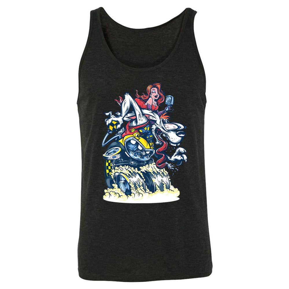 Unisex Jersey Tank - BVKSUKCR - Charcoal Black Triblend - 5