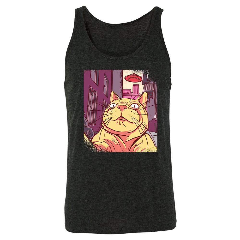 Unisex Jersey Tank - 3QUEBYNK - Charcoal Black Triblend - 5