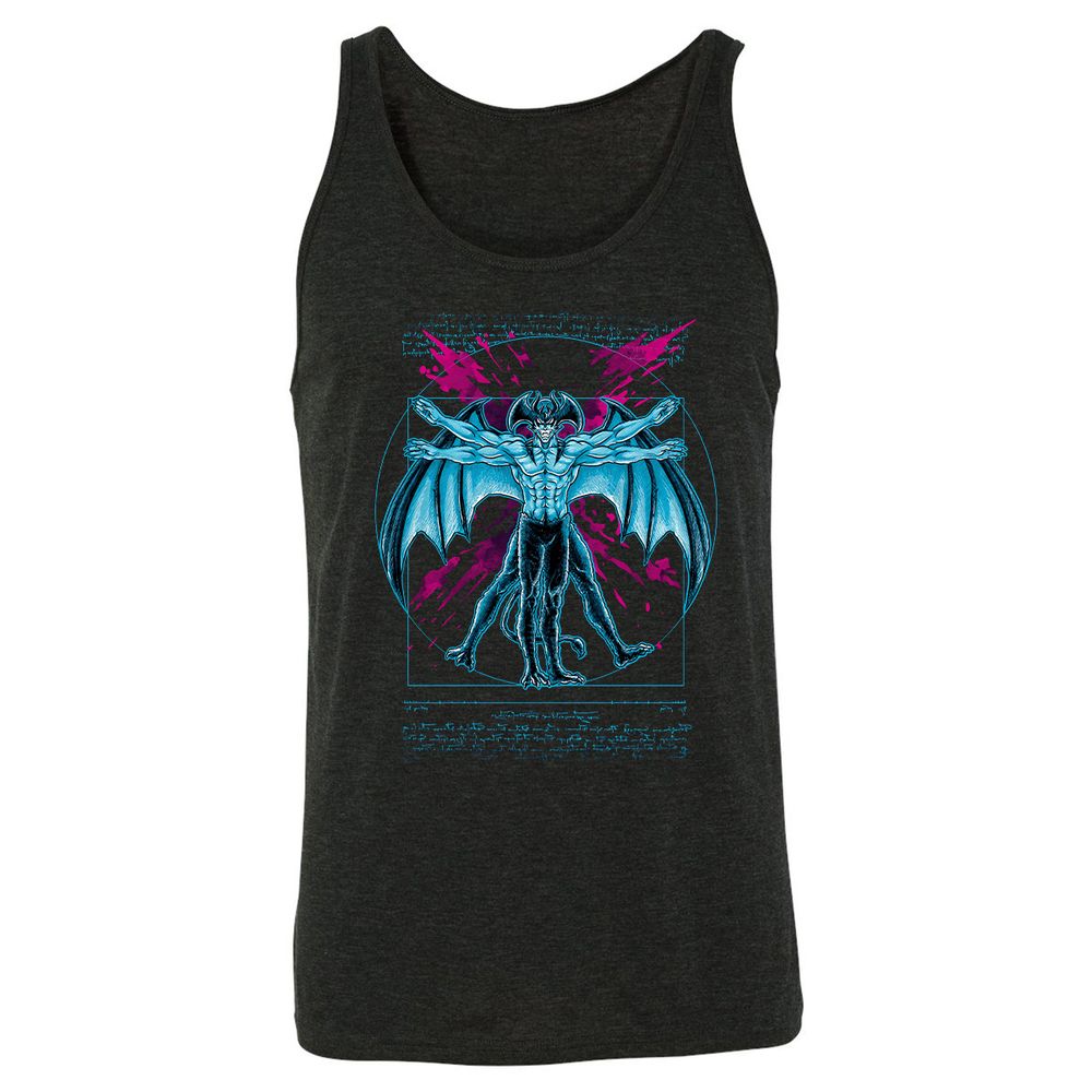 Unisex Jersey Tank - REDYWBQE - Charcoal Black Triblend - 5
