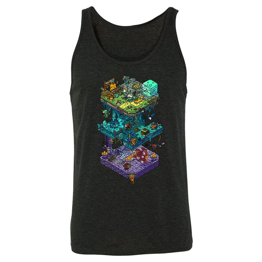 Unisex Jersey Tank - QCRRYWCL - Charcoal Black Triblend - 5