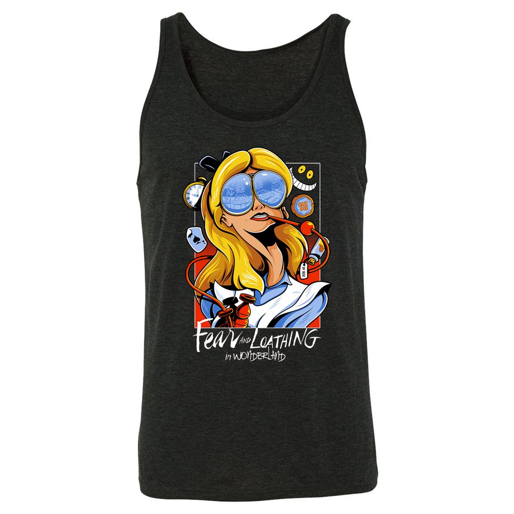 Unisex Jersey Tank - RMU9FNVQ - Charcoal Black Triblend - 5