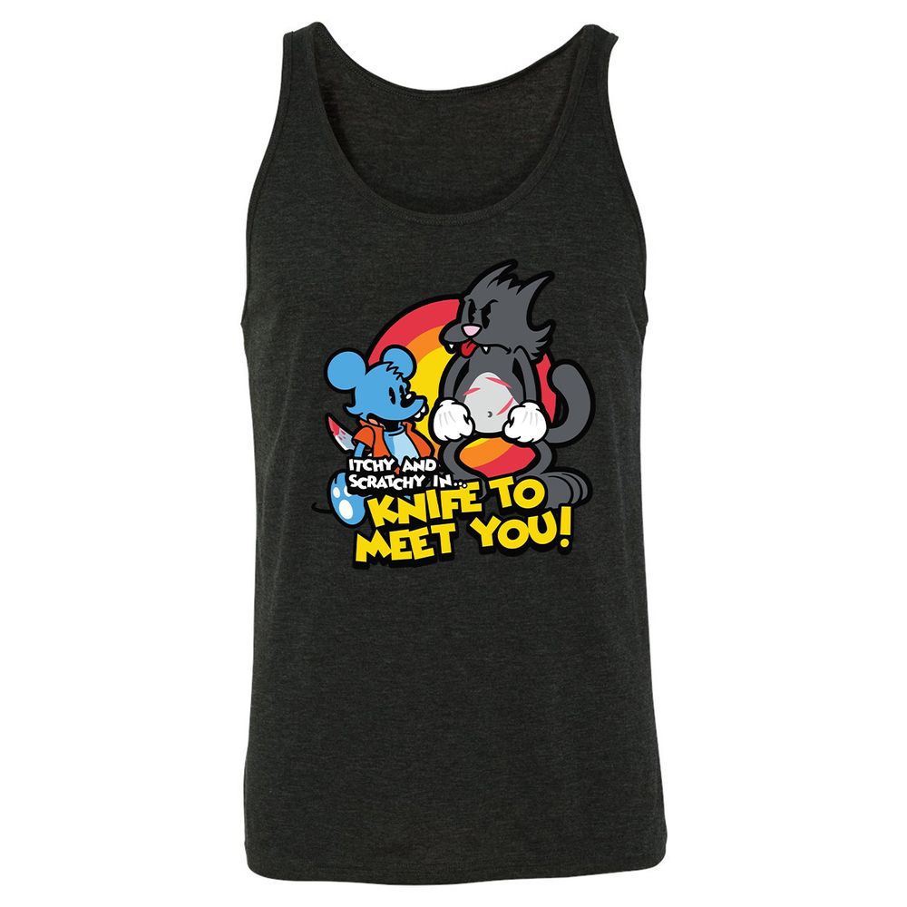 Unisex Jersey Tank - 1FMU3YKY - Charcoal Black Triblend - 5