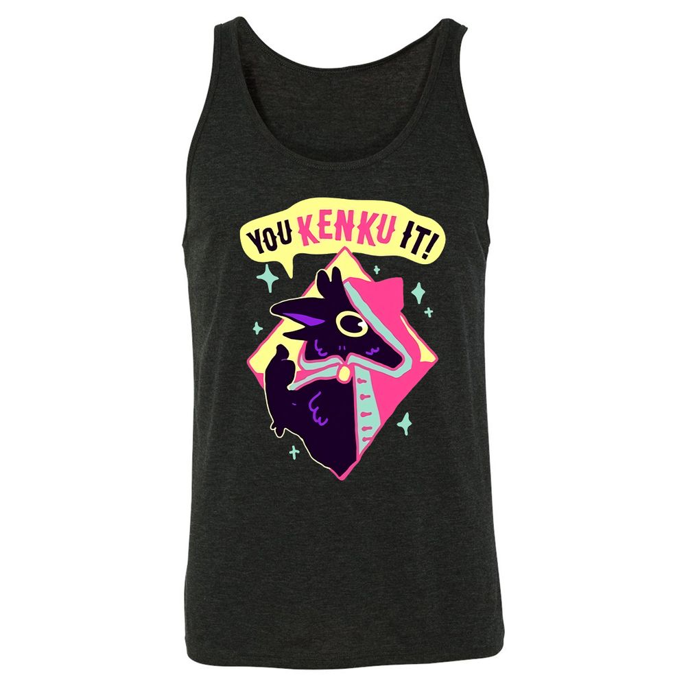 Unisex Jersey Tank - TLHKCDQC - Charcoal Black Triblend - 5