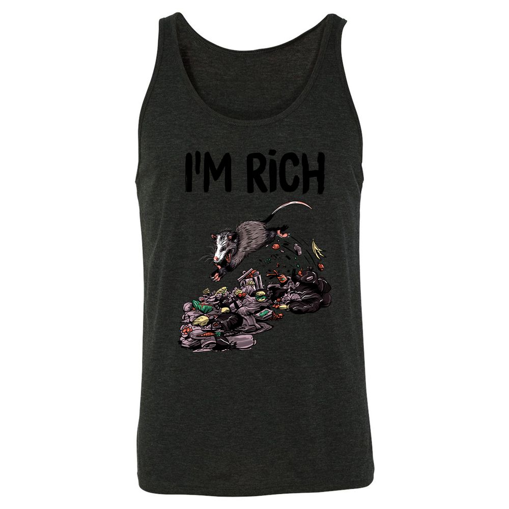 Unisex Jersey Tank - WU2YP8HN - Charcoal Black Triblend - 5