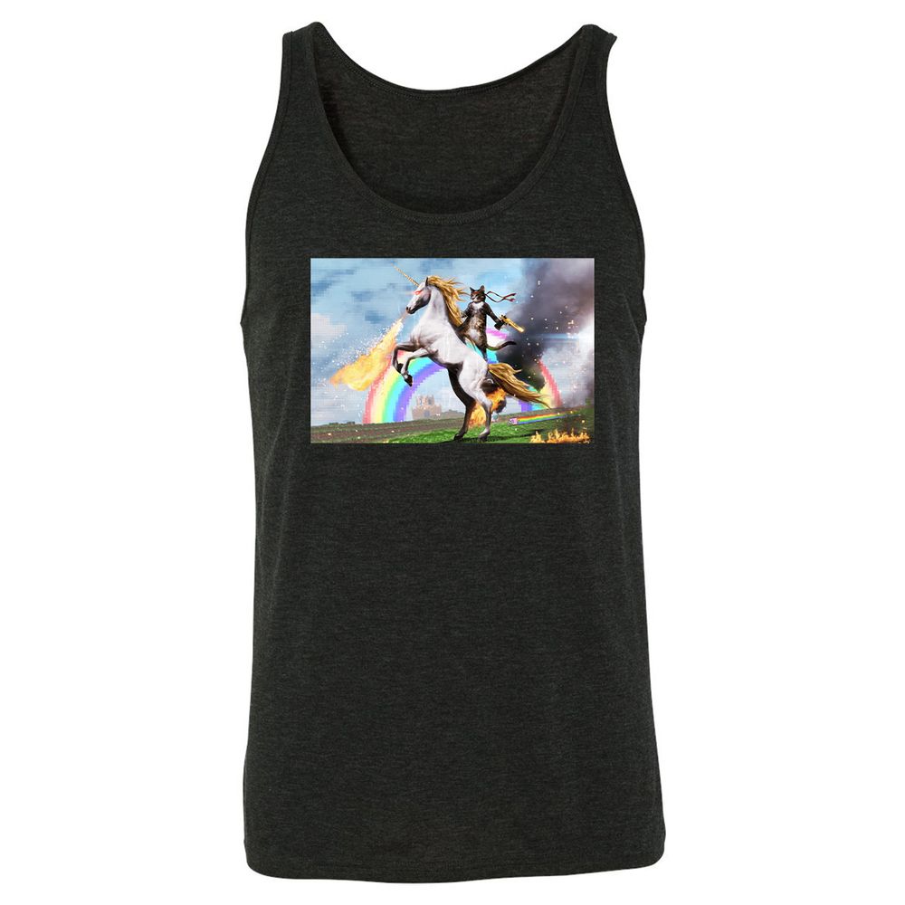 Unisex Jersey Tank - 44BVCE6S - Charcoal Black Triblend - 5
