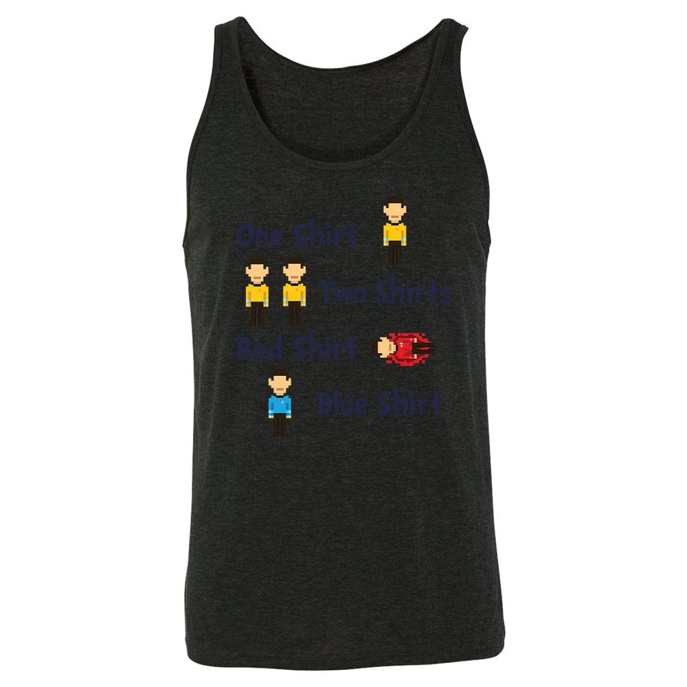 Red Shirt, Blue Shirt - Charcoal Black Triblend - 5