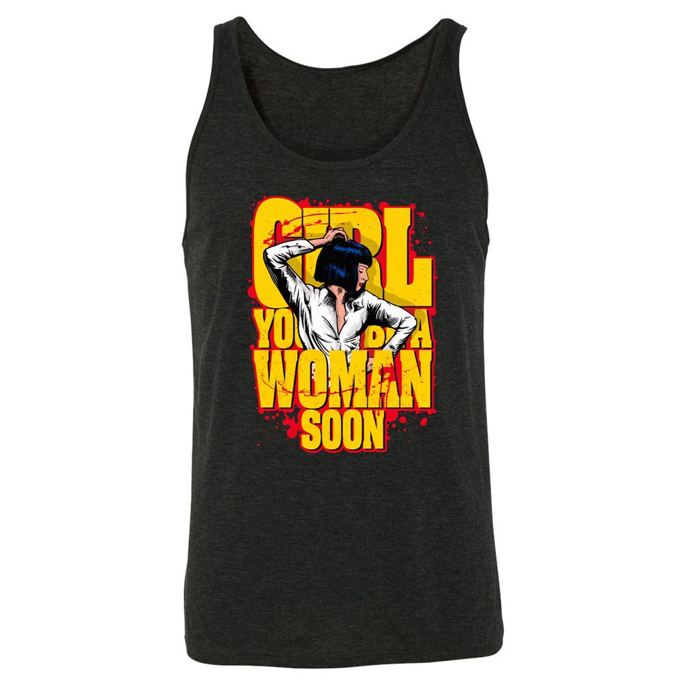 Unisex Jersey Tank - 1QWDC2AA - Charcoal Black Triblend - 5