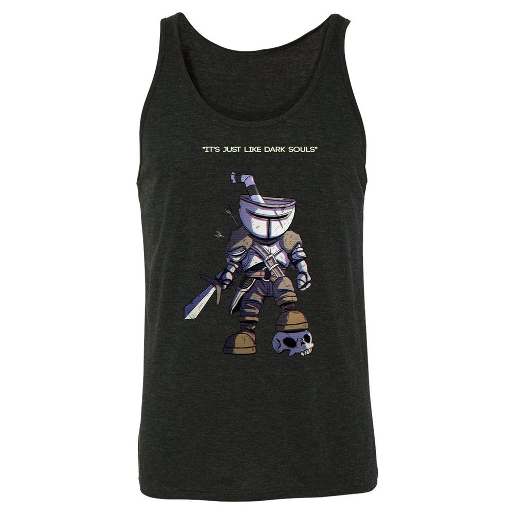 Unisex Jersey Tank - 4DRAGRXK - Charcoal Black Triblend - 5