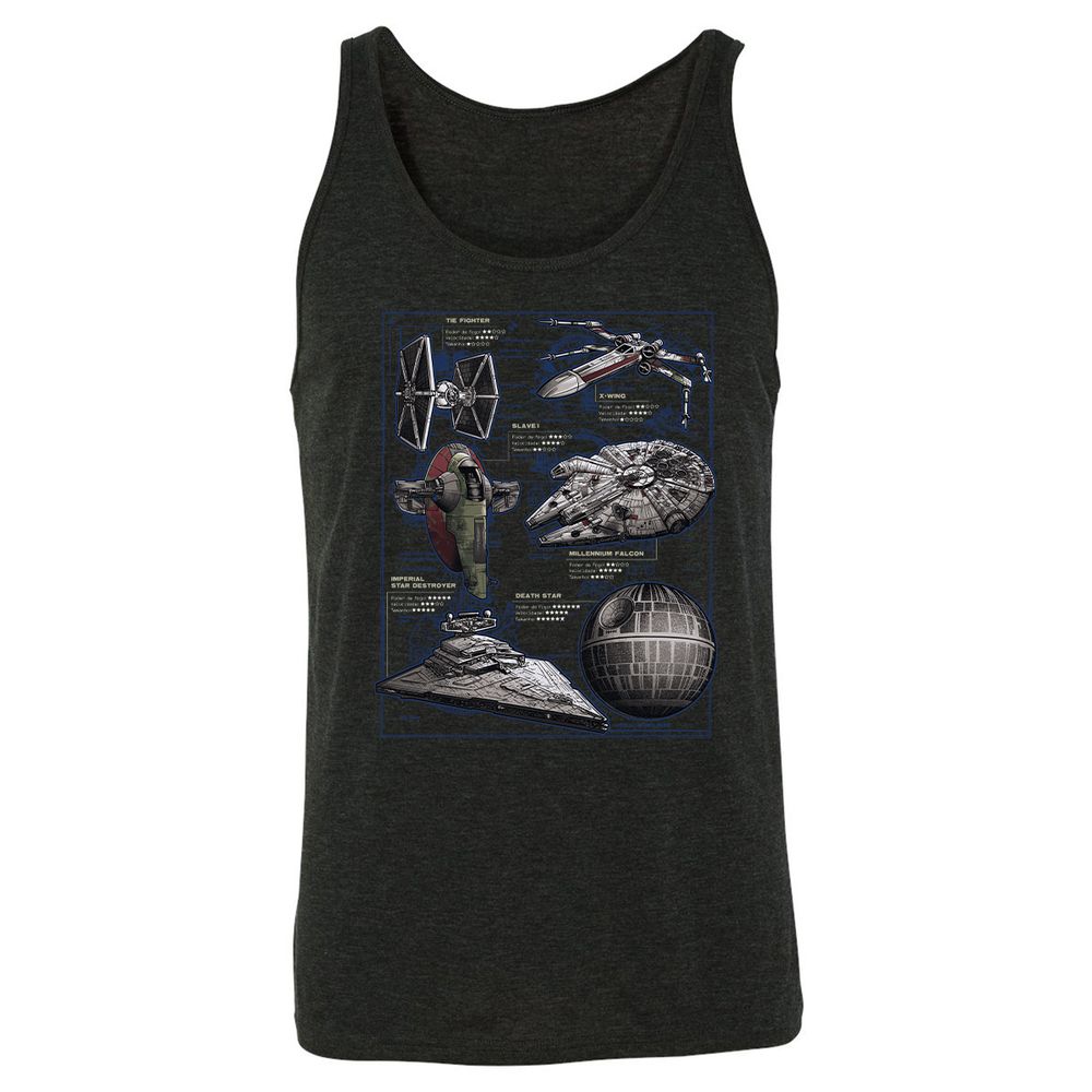 Unisex Jersey Tank - 18MW4JUB - Charcoal Black Triblend - 5