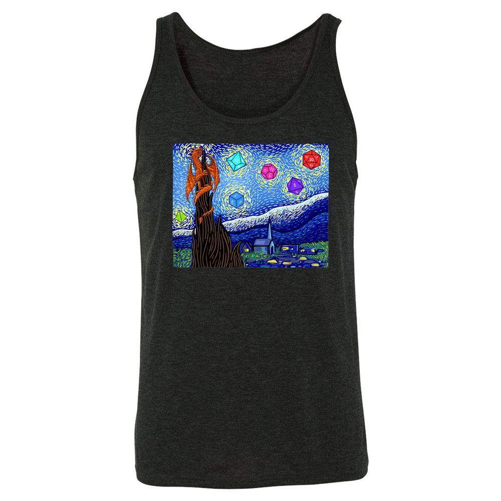 Unisex Jersey Tank - 1FP5QGWB - Charcoal Black Triblend - 5