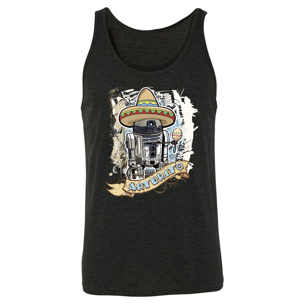 Unisex Jersey Tank - 631UWBMN - Charcoal Black Triblend - 5