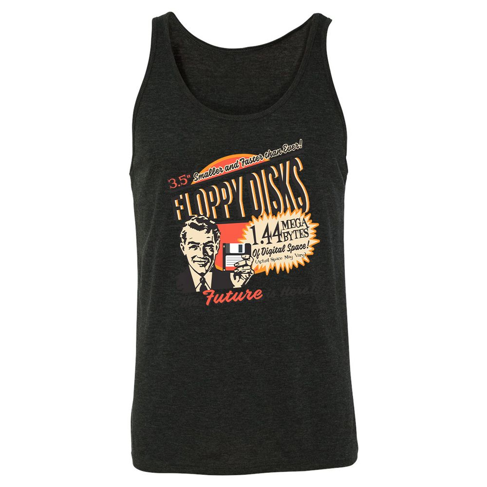 Floppy Disk Retro - Charcoal Black Triblend - 5
