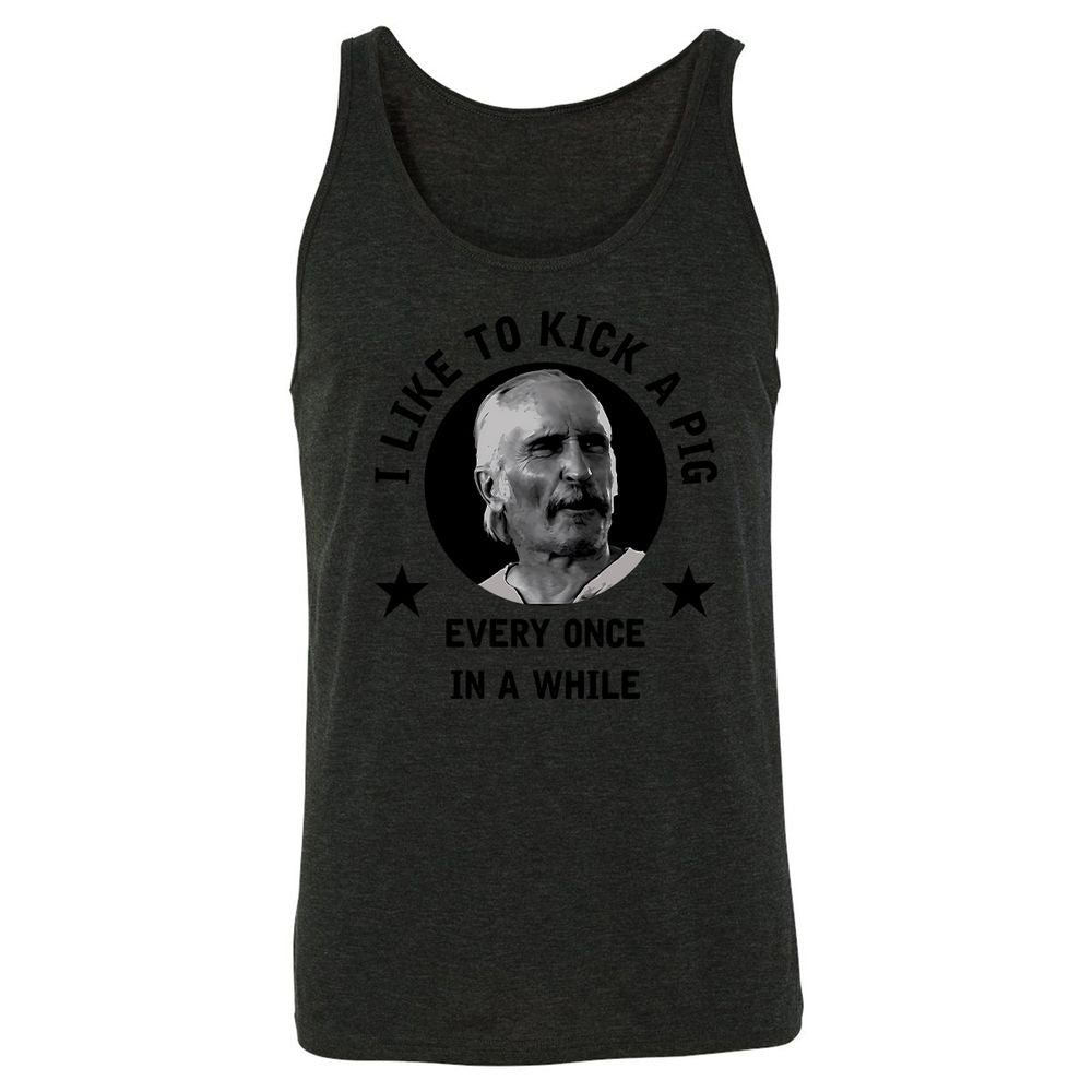 I like to kick a pig - Charcoal Black Triblend - 5