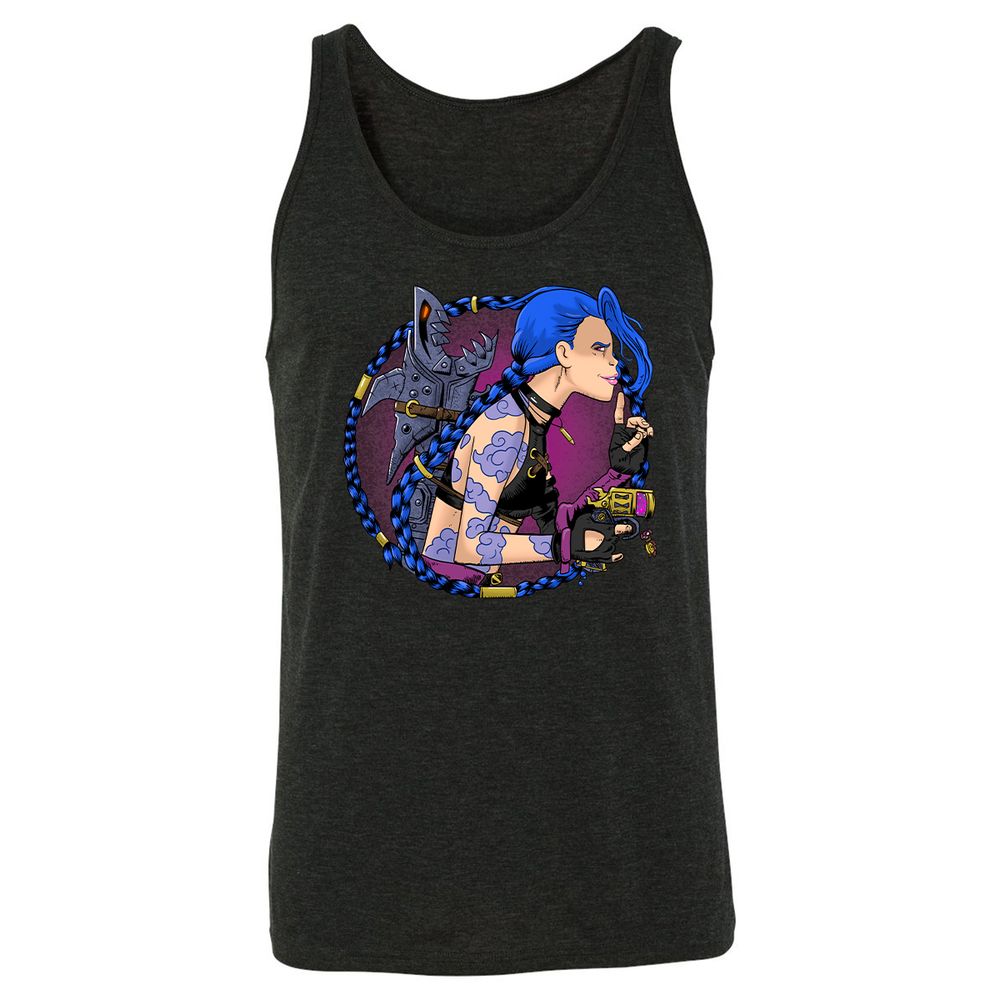 Unisex Jersey Tank - 83F31PBF - Charcoal Black Triblend - 5