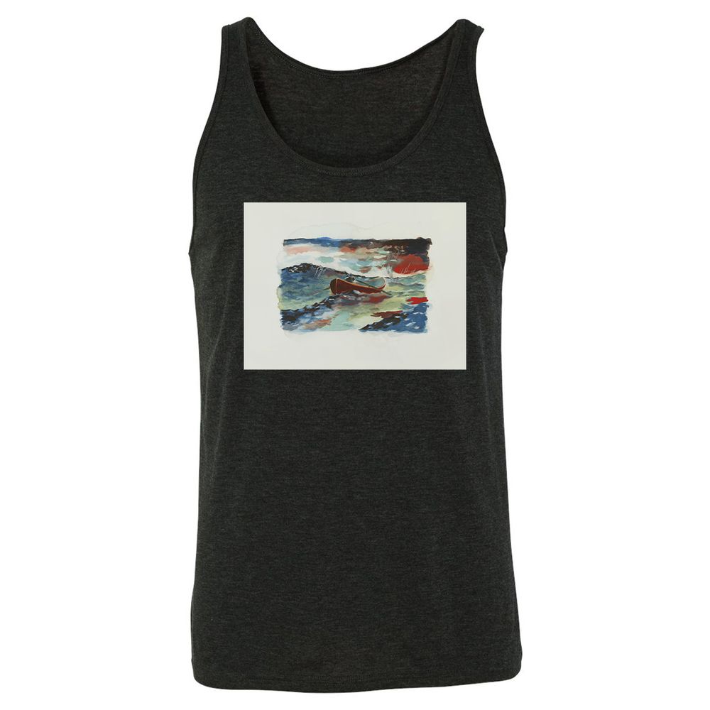 Unisex Jersey Tank - RV9UAHXJ - Charcoal Black Triblend - 5