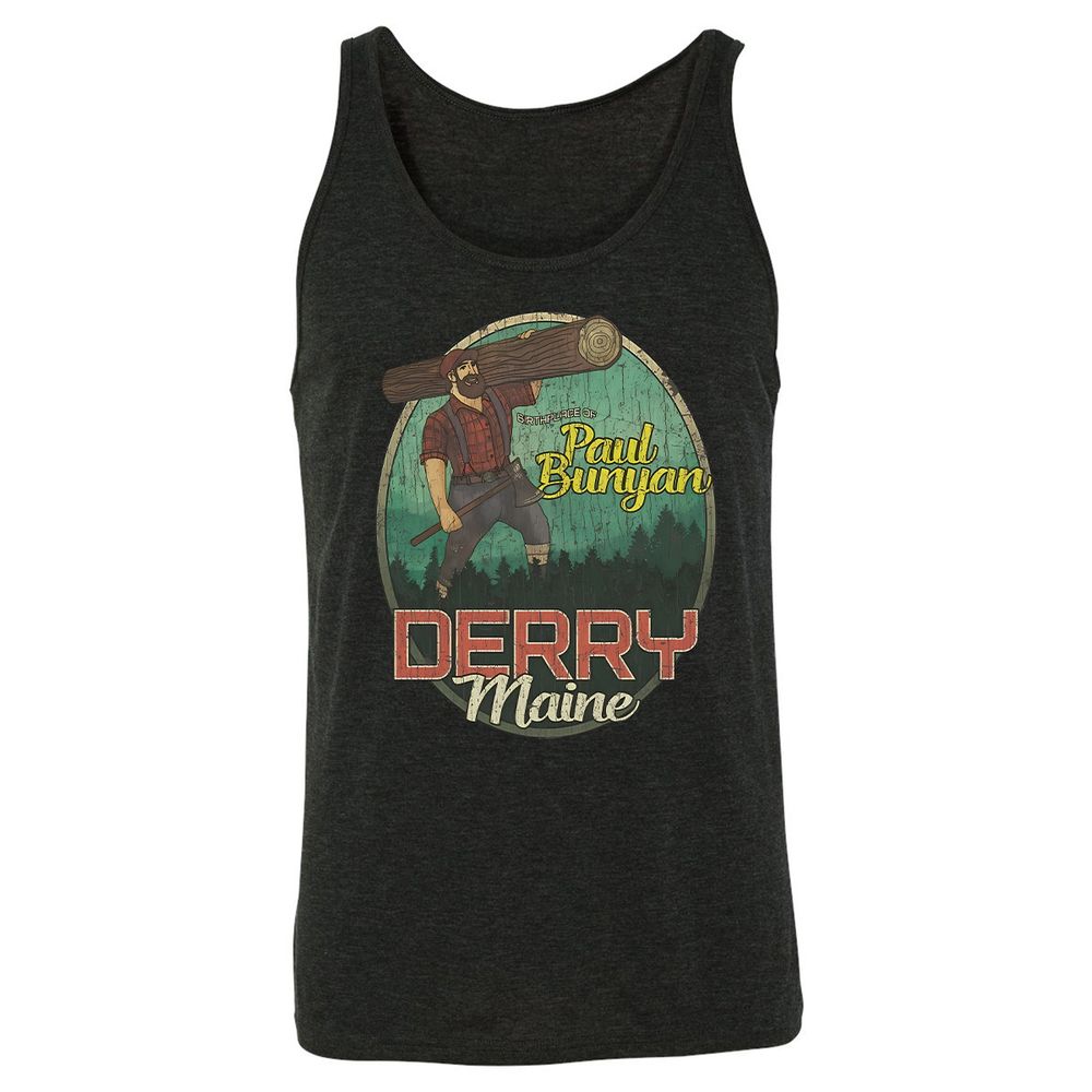 Derry Birthplace of Paul Bunyan - Charcoal Black Triblend - 5