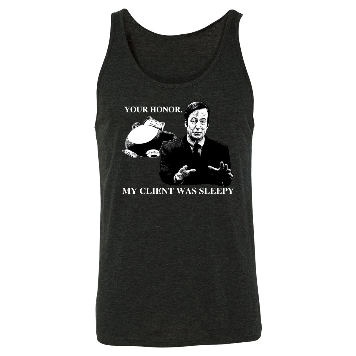 Unisex Jersey Tank - BRZVKQUS - Charcoal Black Triblend - 5