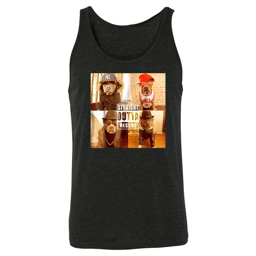 Unisex Jersey Tank - 4G3C7U97 - Charcoal Black Triblend - 5