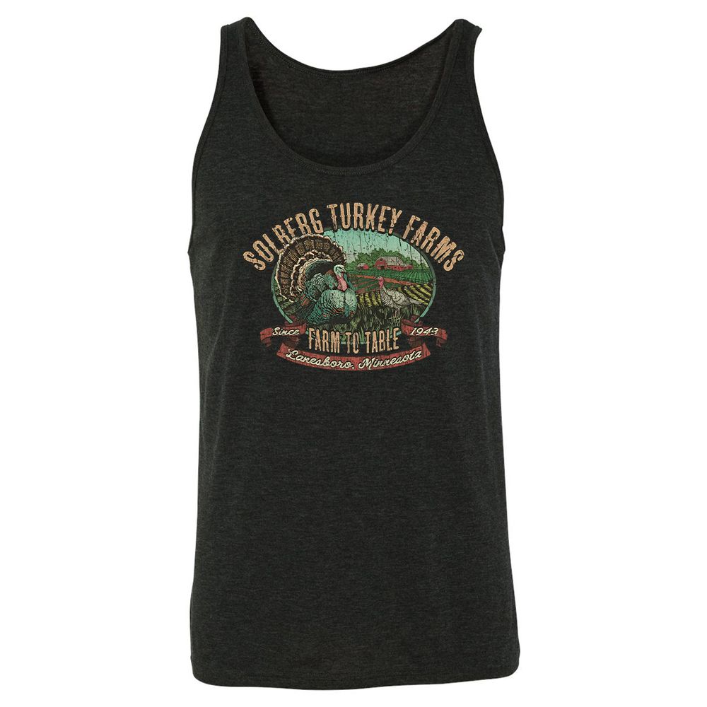 Vintage Turkey Farm Thanksgiving - Charcoal Black Triblend - 5