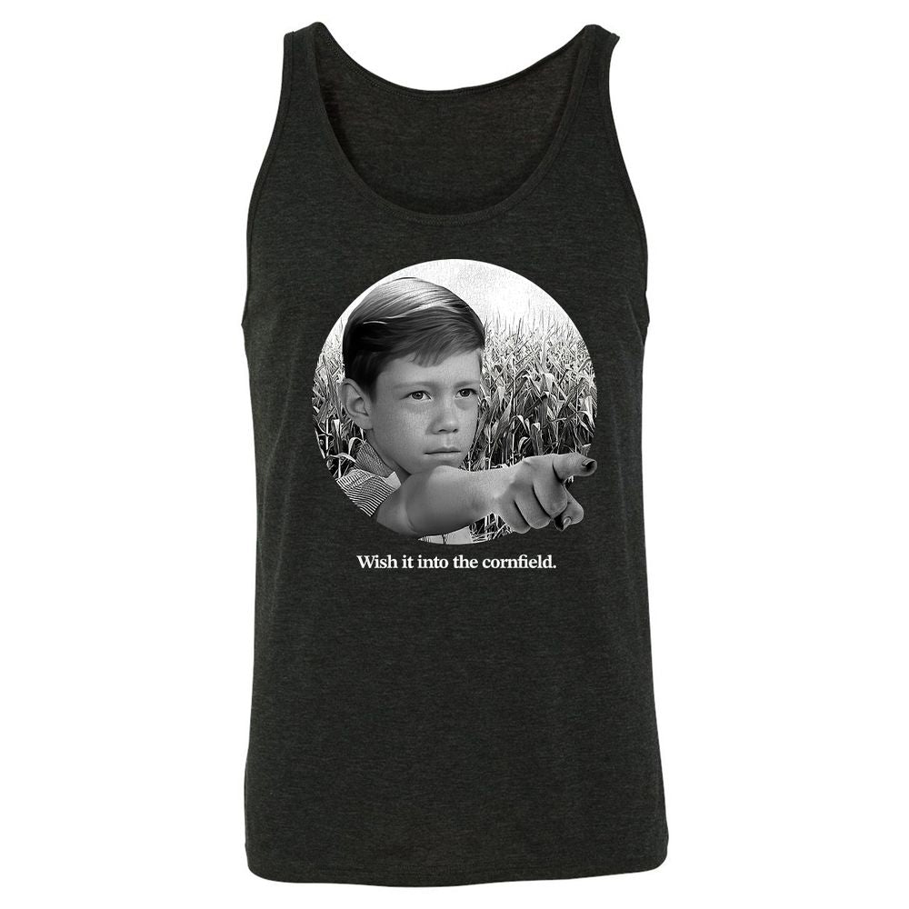 Wish It Into The Cornfield - Charcoal Black Triblend - 5