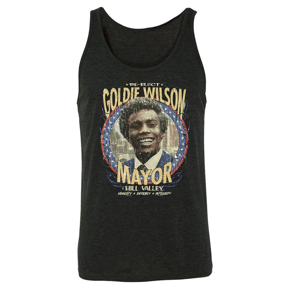 Re-Elect Mayor Goldie Wilson - Charcoal Black Triblend - 5