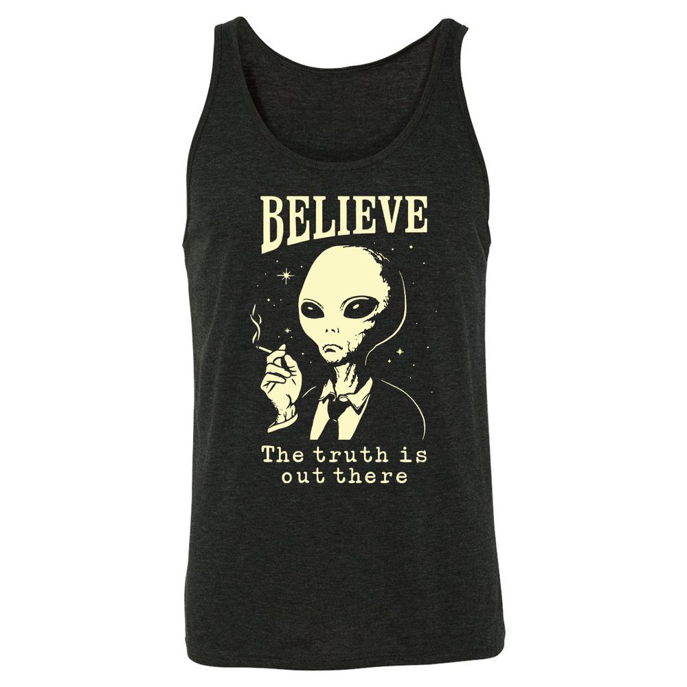 Unisex Jersey Tank - 9X1JT78F - Charcoal Black Triblend - 5