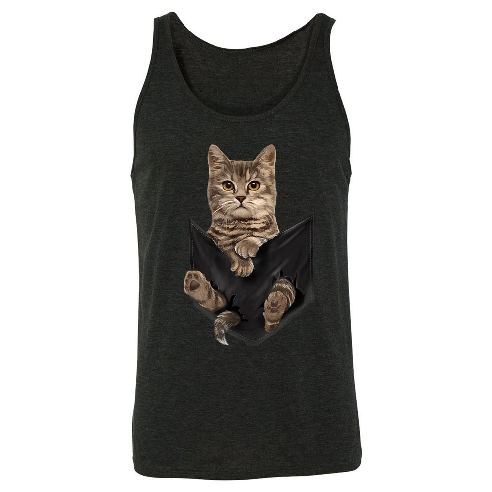 Unisex Jersey Tank - KLL94Y5F - Charcoal Black Triblend - 5
