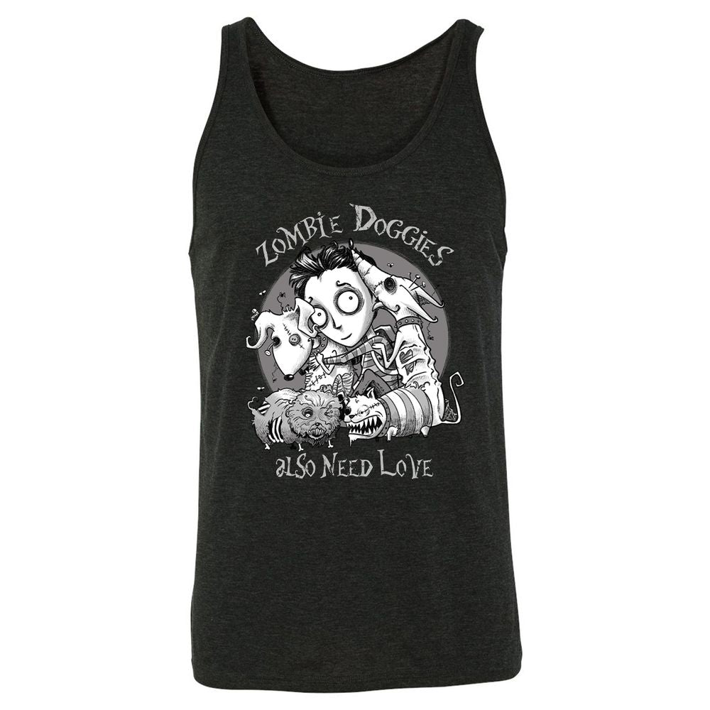 Unisex Jersey Tank - XM3QD3L9 - Charcoal Black Triblend - 5