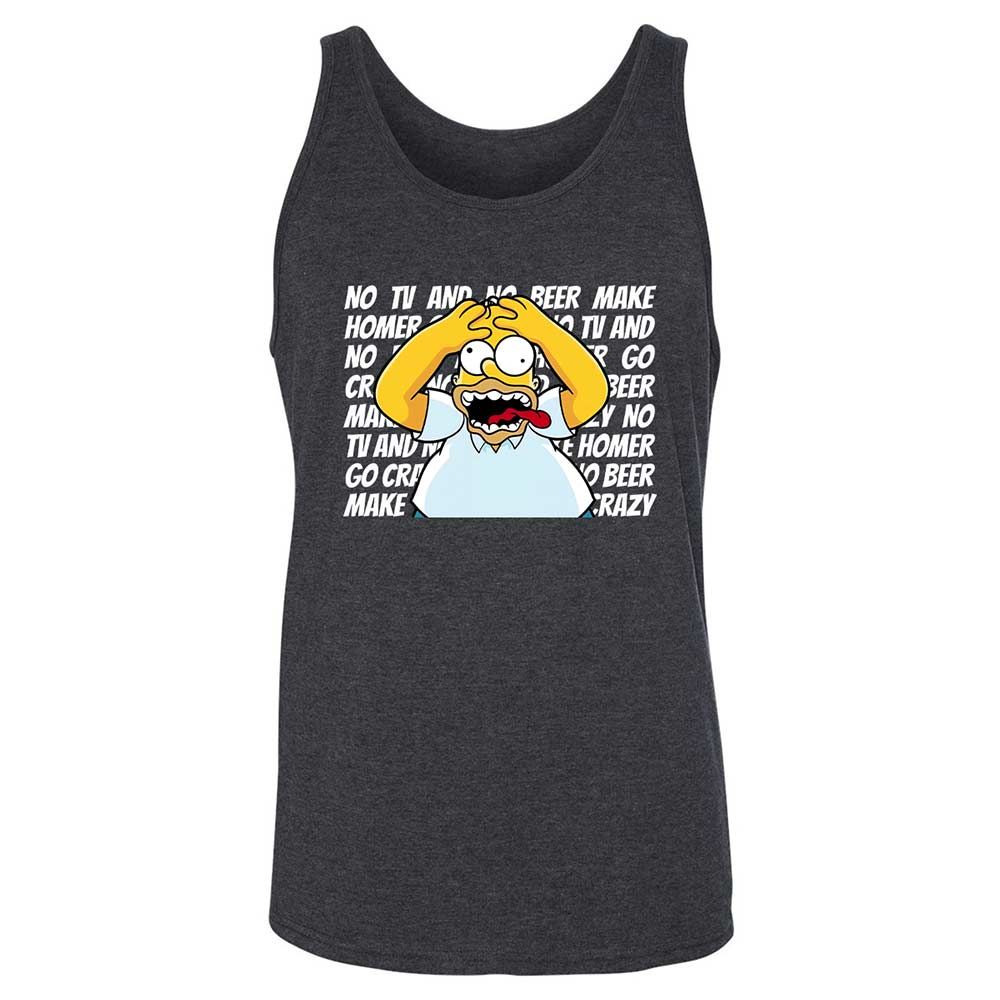 No TV and No Beer Make Homer Go Crazy - Dark Grey Heather - 5