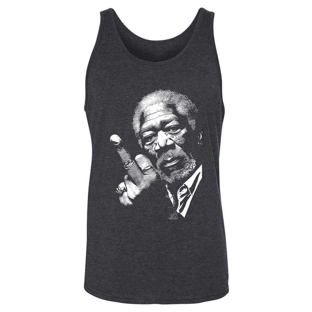 Morgan Freeman middle finger - Dark Grey Heather - 5