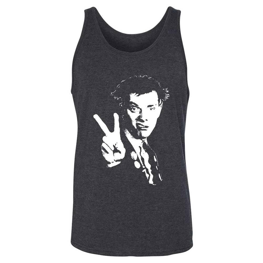 Unisex Jersey Tank - Black - Dark Grey Heather - 5