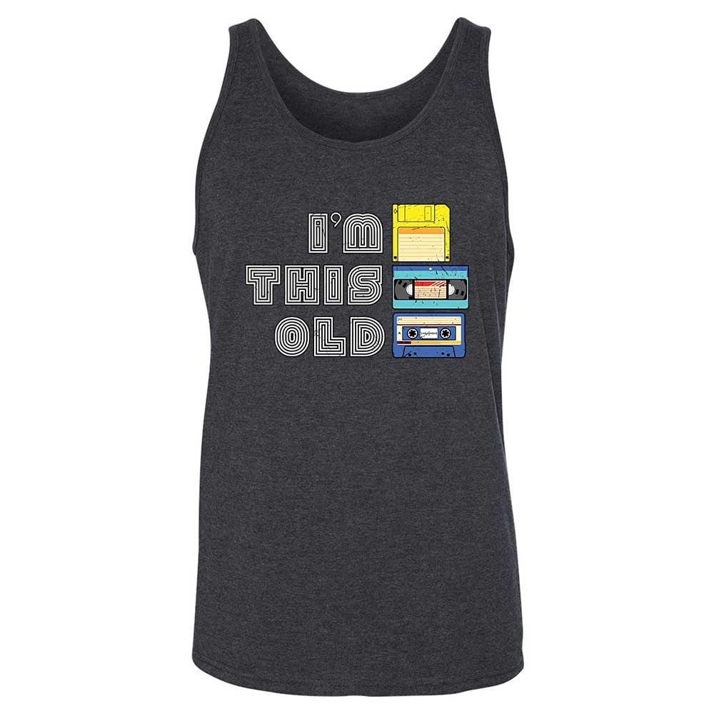Unisex Jersey Tank - Black - Dark Grey Heather - 5