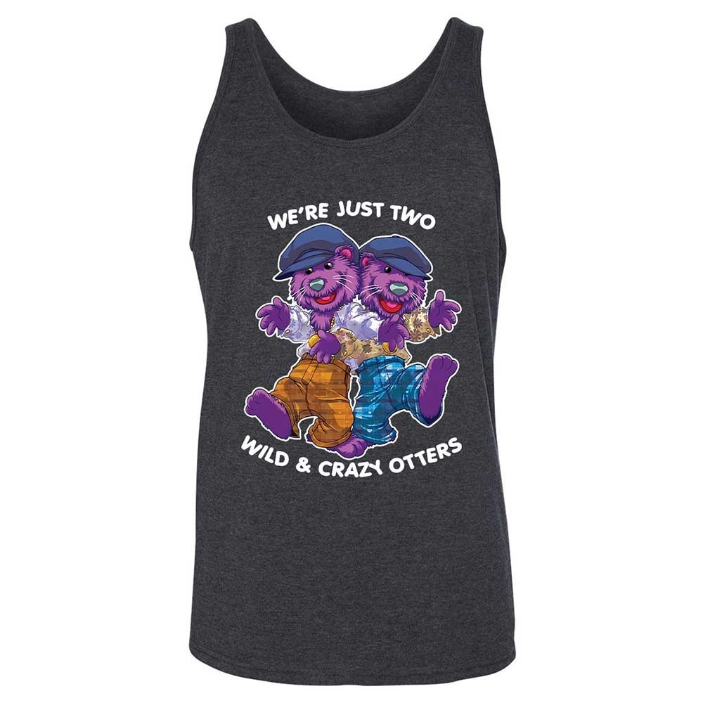Two wild & crazy otters - Dark Grey Heather - 5