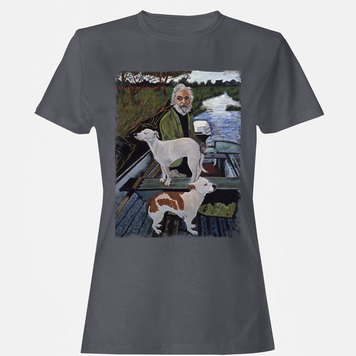 Women's T-Shirt - E66GA6WZ - Dark Heather - 5
