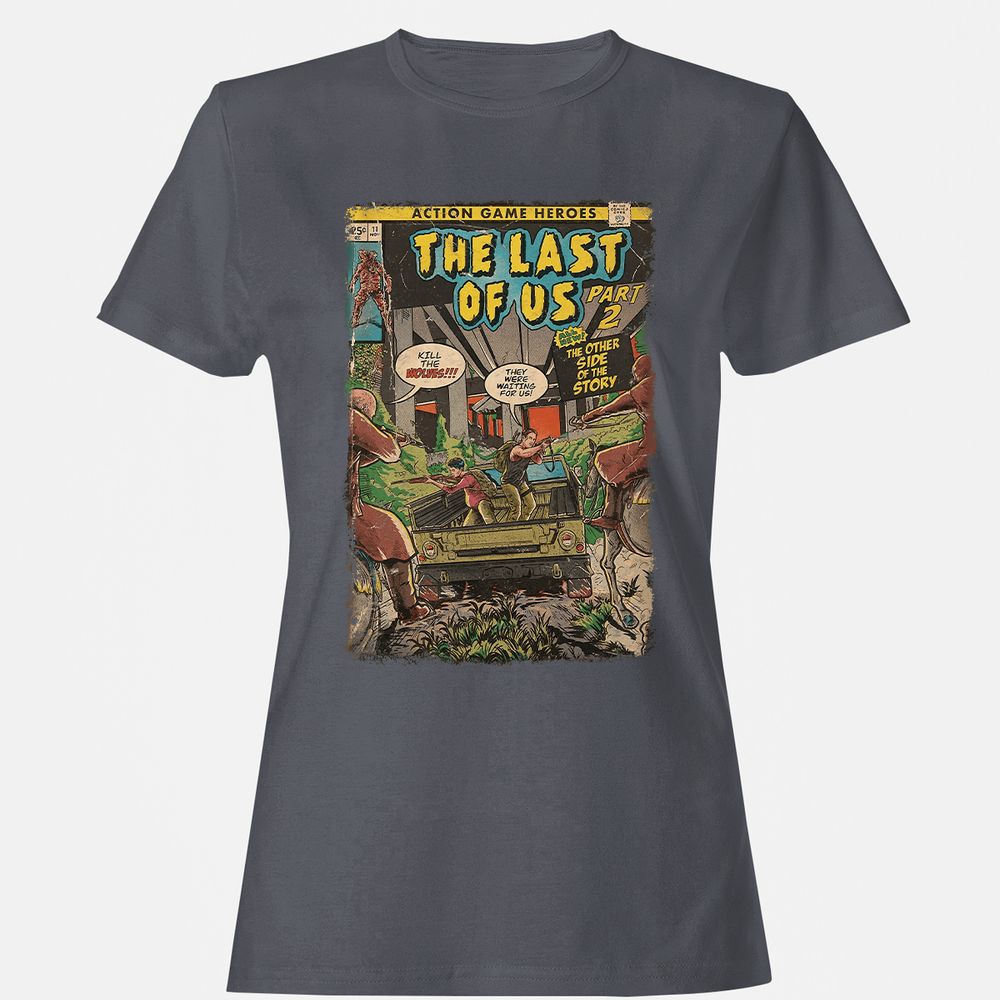 Women's T-Shirt - T7B1ZQJK - Dark Heather - 5