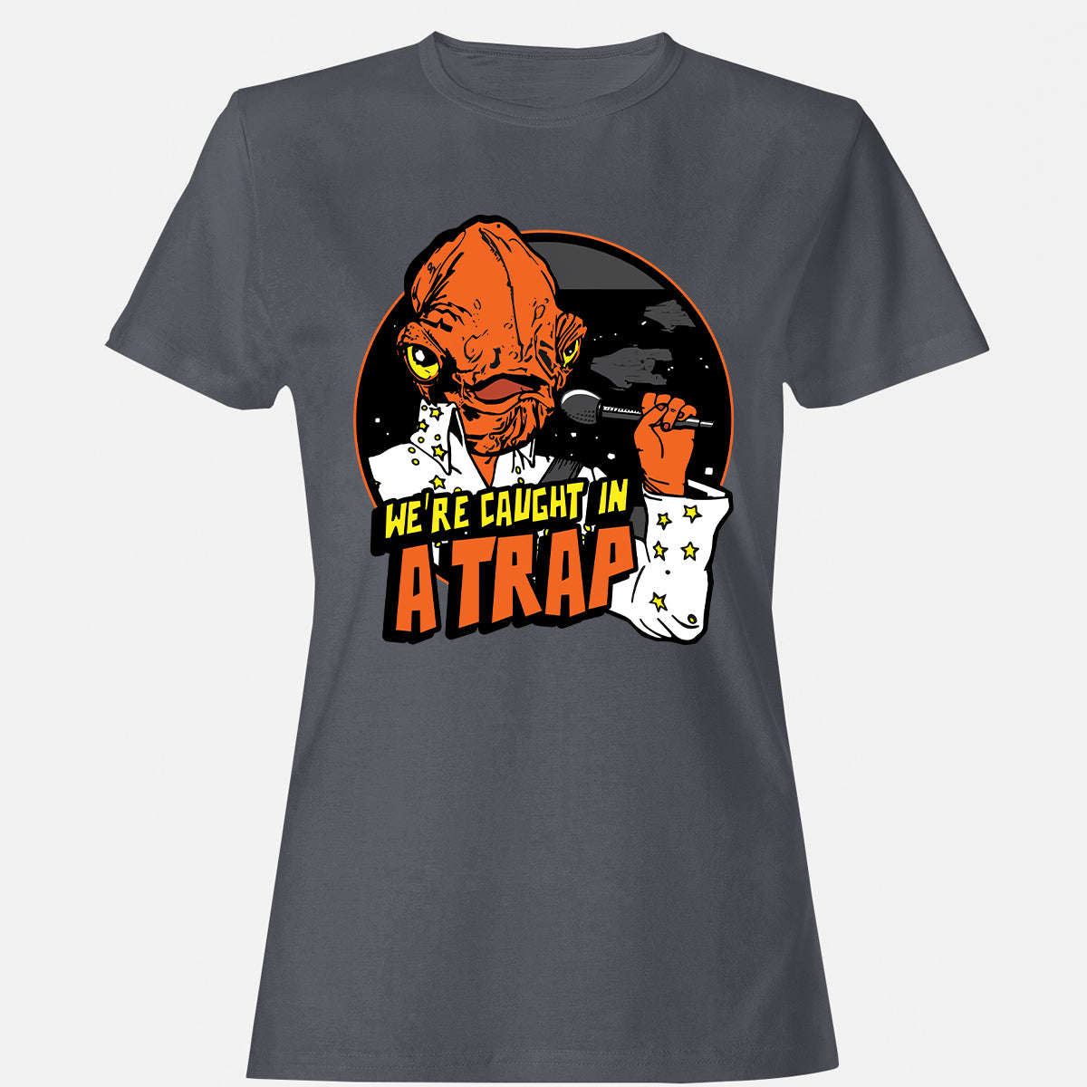 Women's T-Shirt - 7AVC4LGZ - Dark Heather - 5