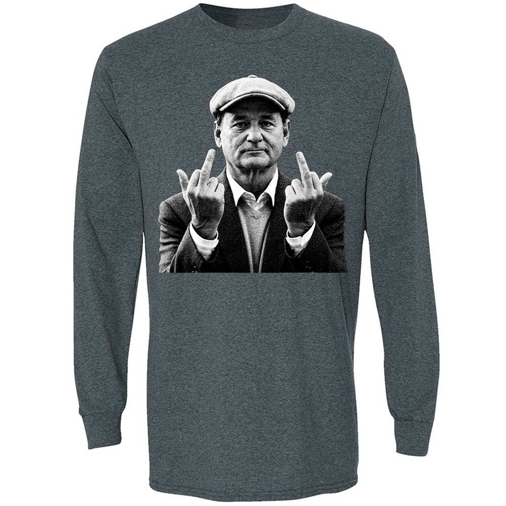 Bill Murray Middle Finger - Dark Heather - 5