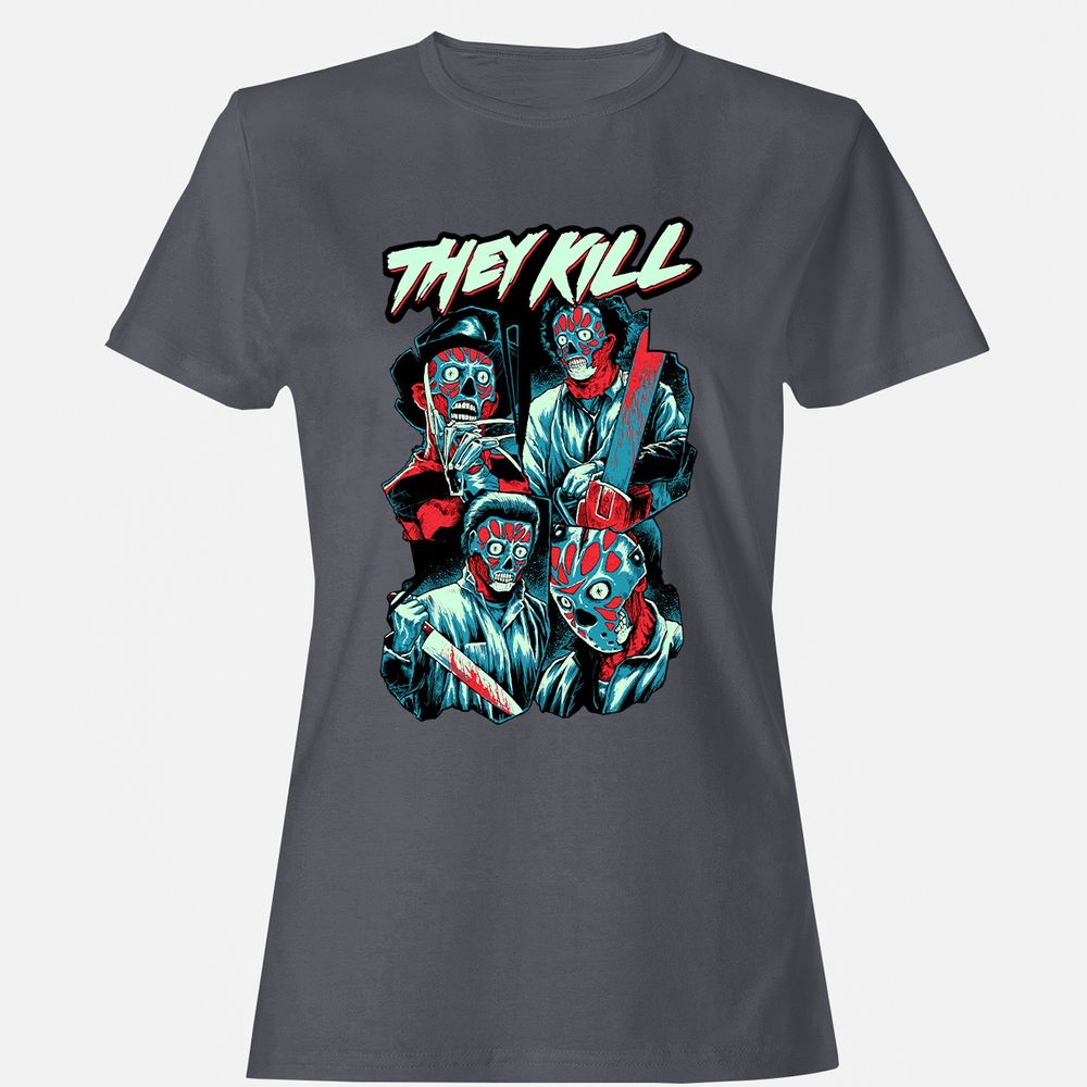 Women's T-Shirt - WJV62VCY - Dark Heather - 5