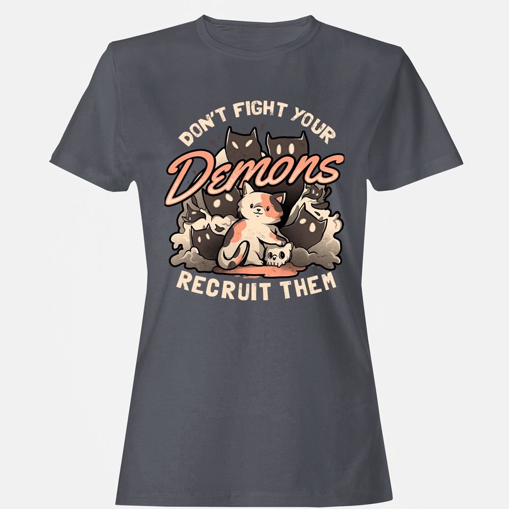 Women's T-Shirt - A4YQWAFN - Dark Heather - 5