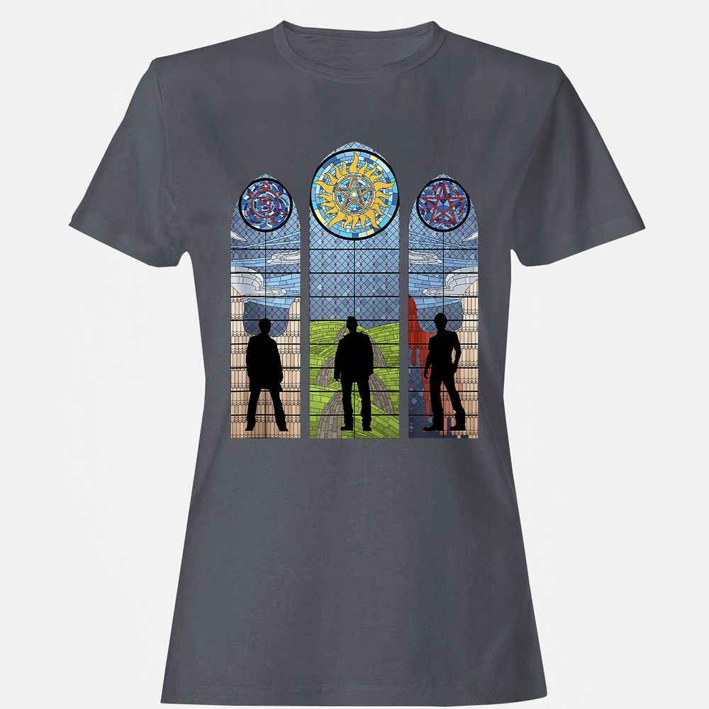 Women's T-Shirt - J7XWSB6Y - Dark Heather - 5
