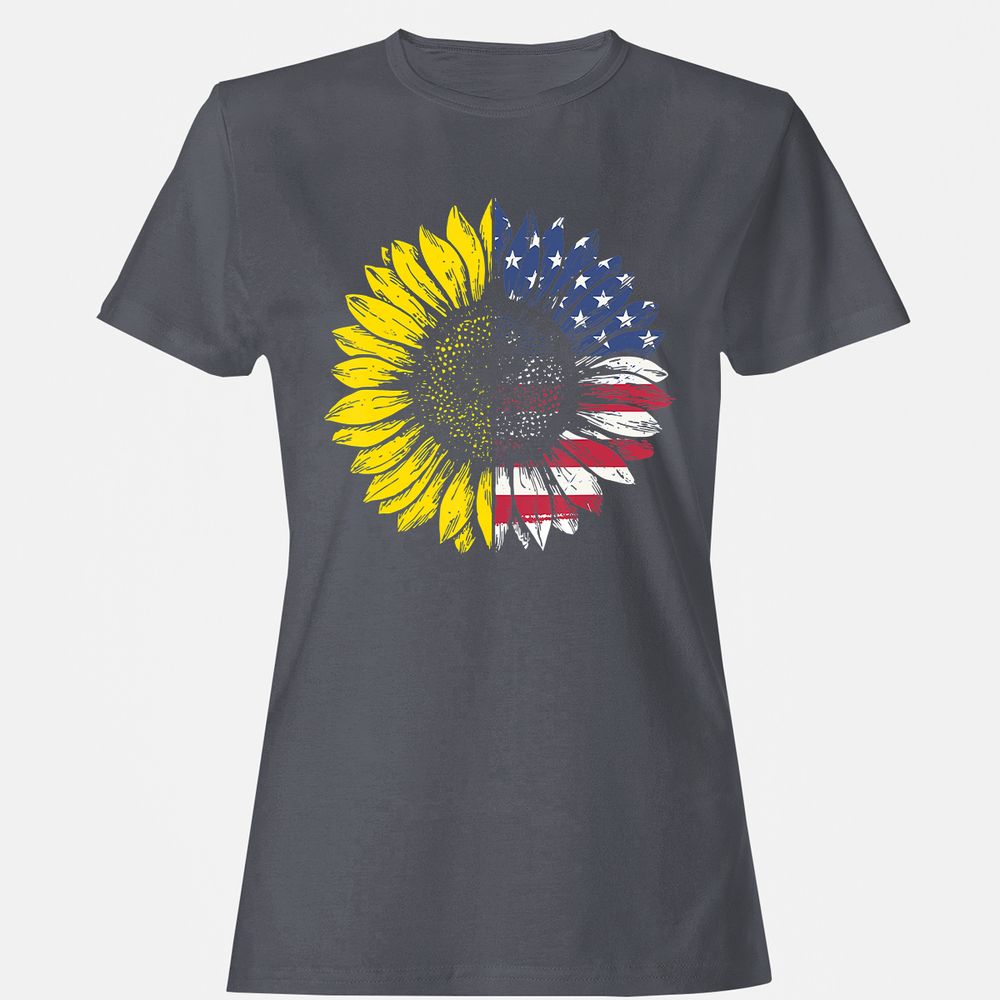 Women's T-Shirt - RH8MQVU1 - Dark Heather - 5