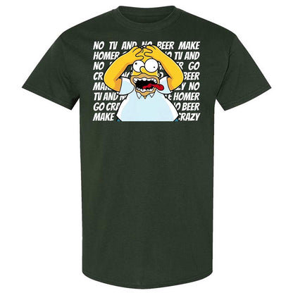 No TV and No Beer Make Homer Go Crazy - Forest Green - 5