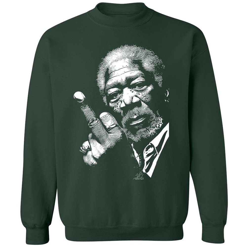 Morgan Freeman middle finger - Forest Green - 5